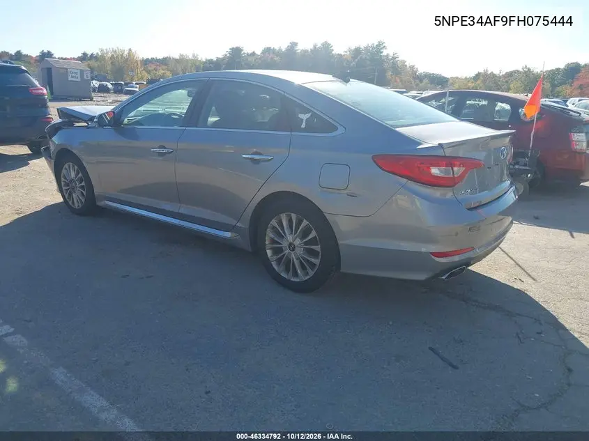 2015 HYUNDAI SONATA VIN 5NPE34AF9FH075444 — фото 3