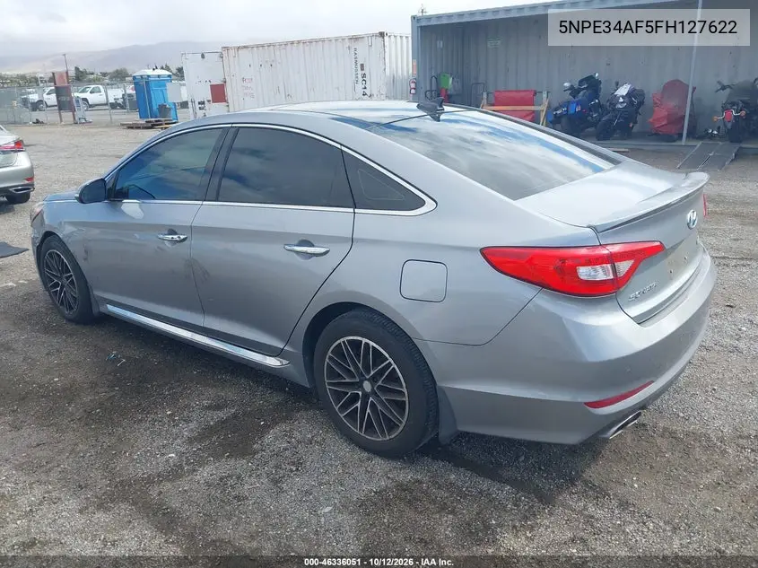 2015 HYUNDAI SONATA VIN 5NPE34AF5FH127622 — фото 3