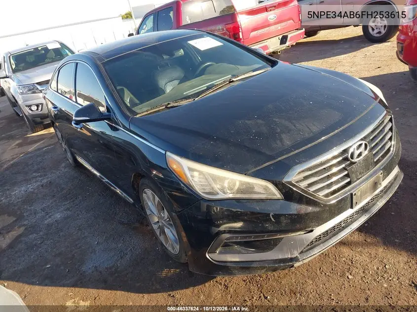 HYUNDAI SONATA 2015, VIN 5NPE34AB6FH253615
