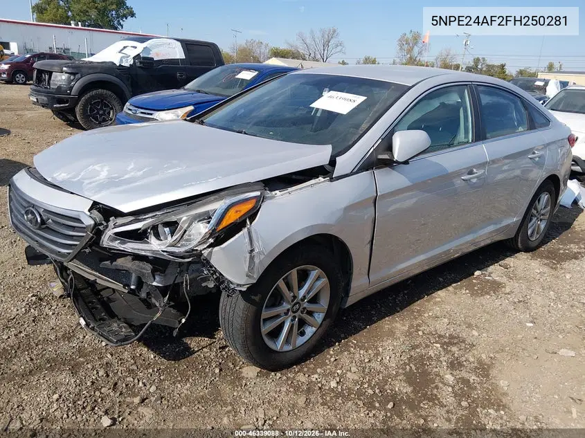 2015 HYUNDAI SONATA VIN 5NPE24AF2FH250281 — фото 2