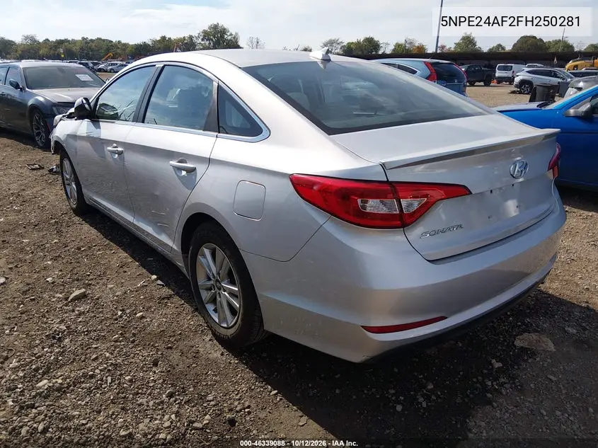 2015 HYUNDAI SONATA VIN 5NPE24AF2FH250281 — фото 3