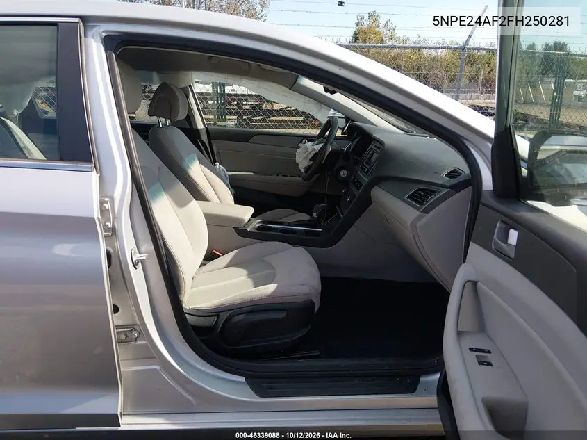 2015 HYUNDAI SONATA VIN 5NPE24AF2FH250281 — фото 5