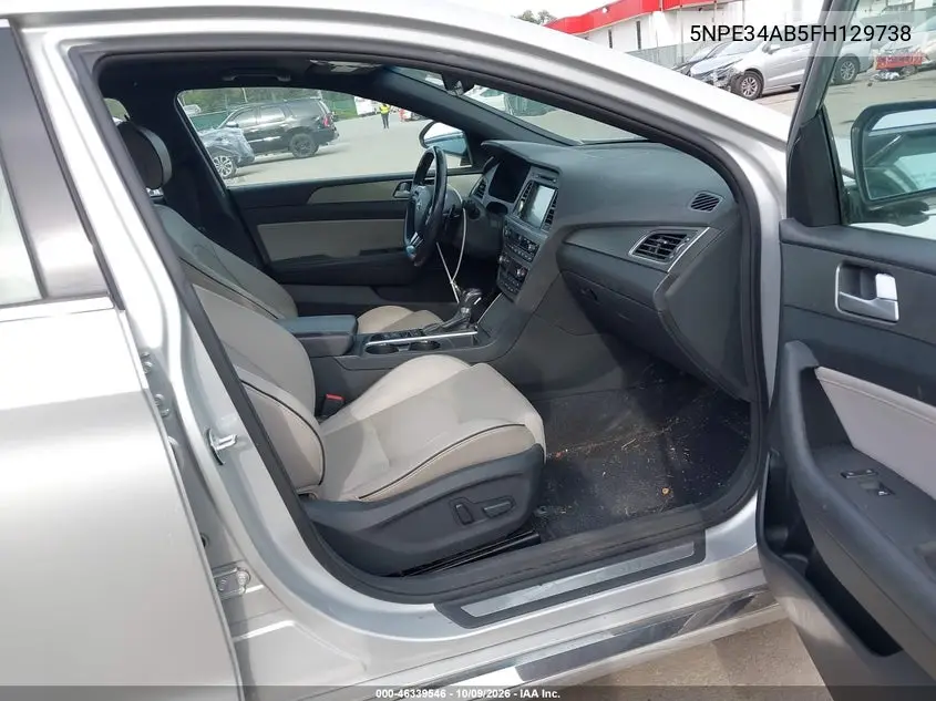 2015 HYUNDAI SONATA VIN 5NPE34AB5FH129738 — фото 5