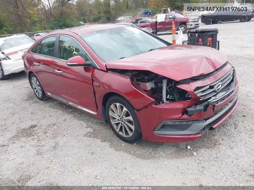 HYUNDAI SONATA 2015, VIN 5NPE34AFXFH197603