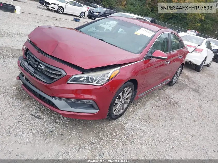 2015 HYUNDAI SONATA VIN 5NPE34AFXFH197603 — фото 2