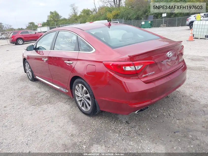 2015 HYUNDAI SONATA VIN 5NPE34AFXFH197603 — фото 3