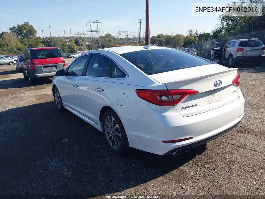 2015 HYUNDAI SONATA VIN 5NPE34AF0FH062016 — фото 3