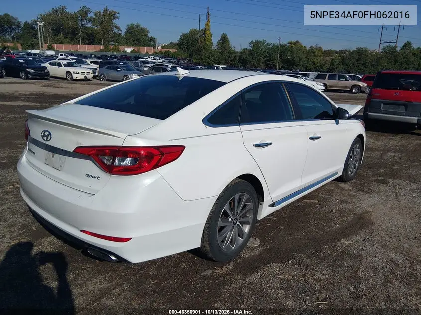 2015 HYUNDAI SONATA VIN 5NPE34AF0FH062016 — фото 4