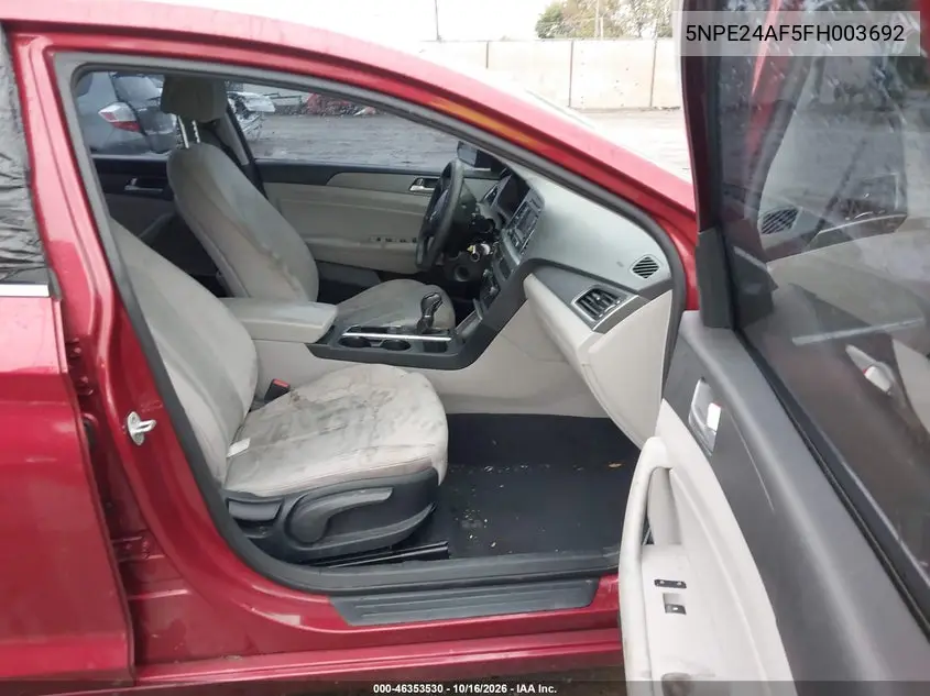 2015 HYUNDAI SONATA VIN 5NPE24AF5FH003692 — фото 5