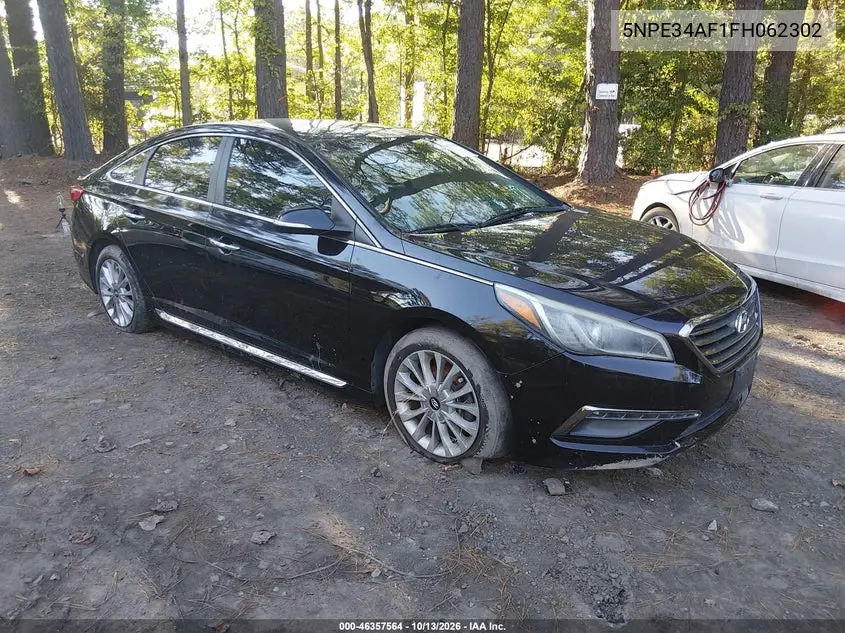 HYUNDAI SONATA 2015, VIN 5NPE34AF1FH062302