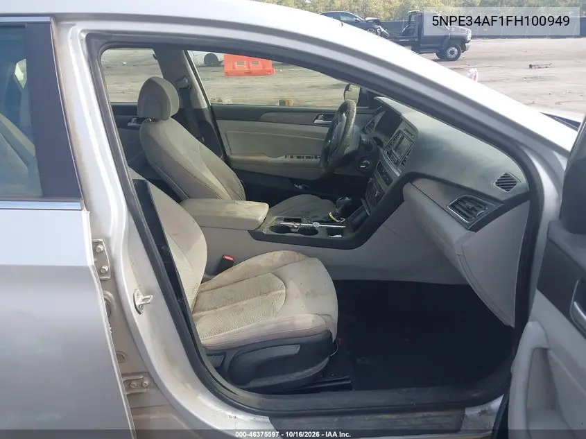 2015 HYUNDAI SONATA VIN 5NPE34AF1FH100949 — фото 5