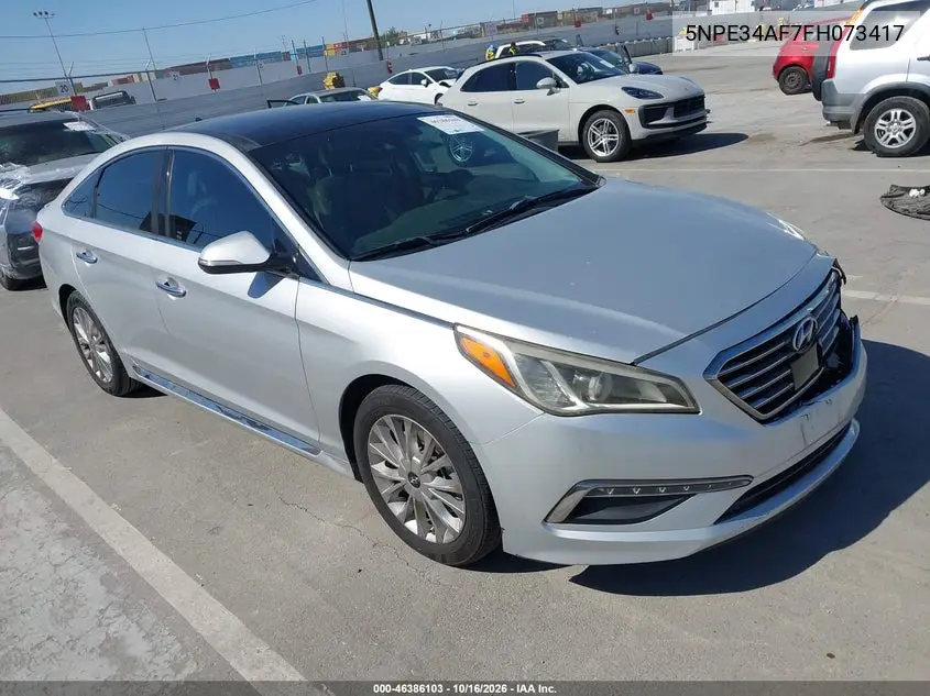 HYUNDAI SONATA 2015, VIN 5NPE34AF7FH073417