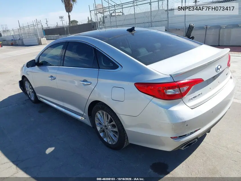 2015 HYUNDAI SONATA VIN 5NPE34AF7FH073417 — фото 3