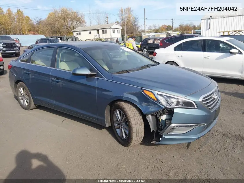 HYUNDAI SONATA 2015, VIN 5NPE24AF7FH204042