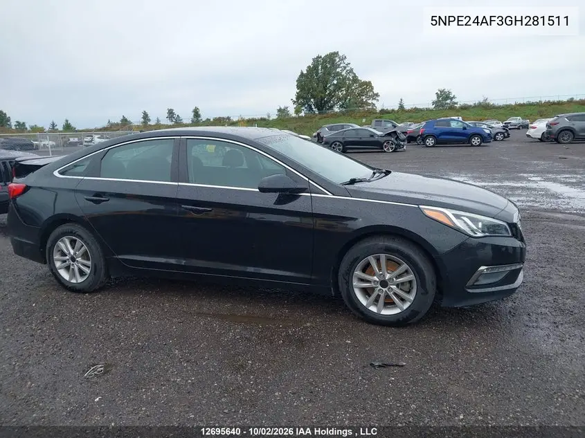 2016 HYUNDAI SONATA VIN 5NPE24AF3GH281511 — фото 13
