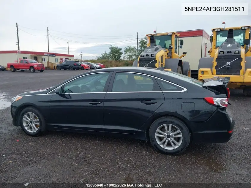2016 HYUNDAI SONATA VIN 5NPE24AF3GH281511 — фото 14