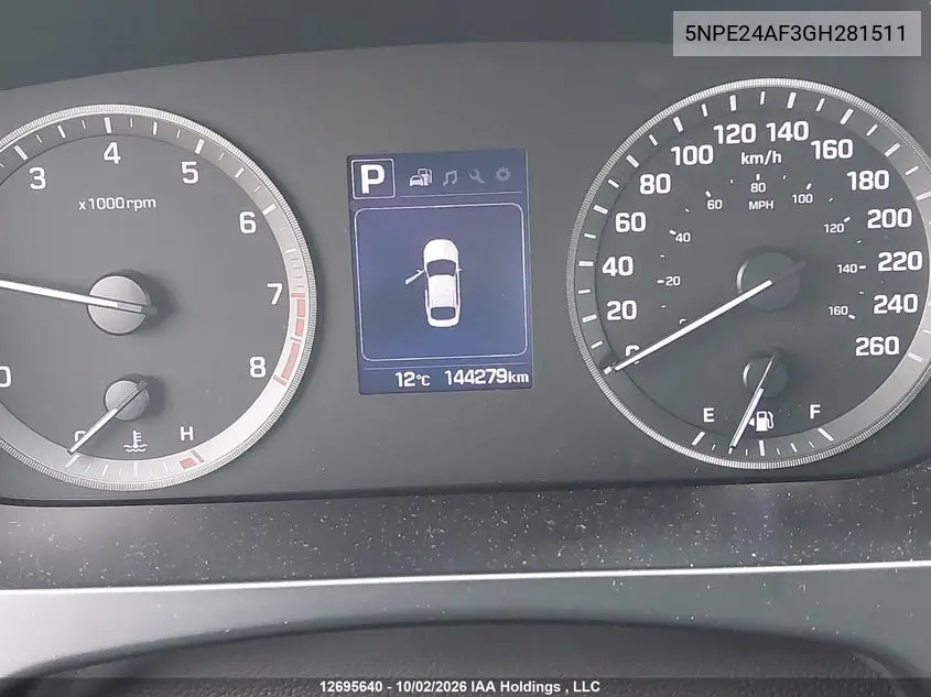 2016 HYUNDAI SONATA VIN 5NPE24AF3GH281511 — фото 15