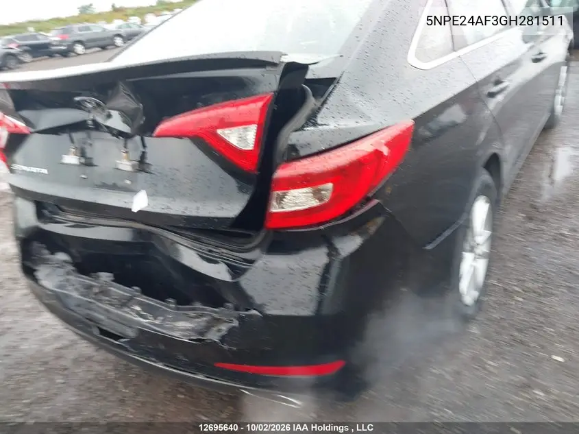 2016 HYUNDAI SONATA VIN 5NPE24AF3GH281511 — фото 18