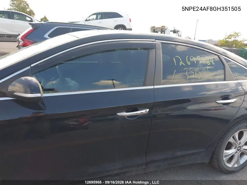 2016 HYUNDAI SONATA VIN 5NPE24AF8GH351505 — фото 13