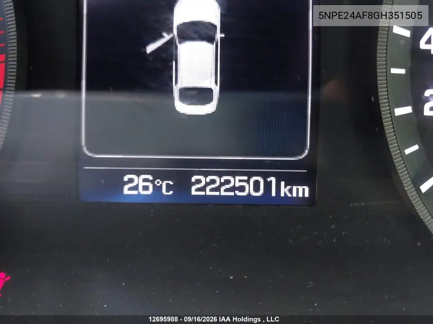 2016 HYUNDAI SONATA VIN 5NPE24AF8GH351505 — фото 14