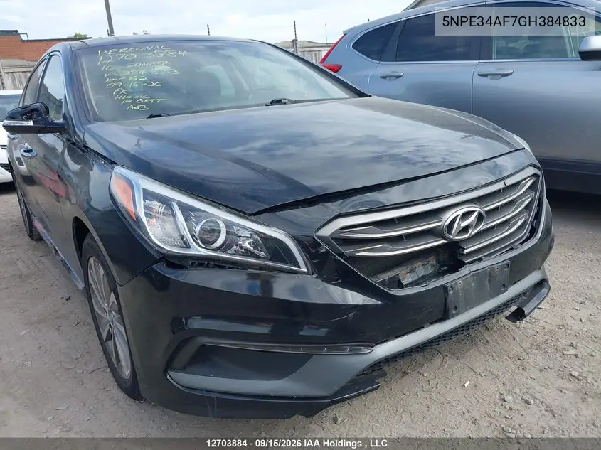 2016 HYUNDAI SONATA VIN 5NPE34AF7GH384833 — фото 6