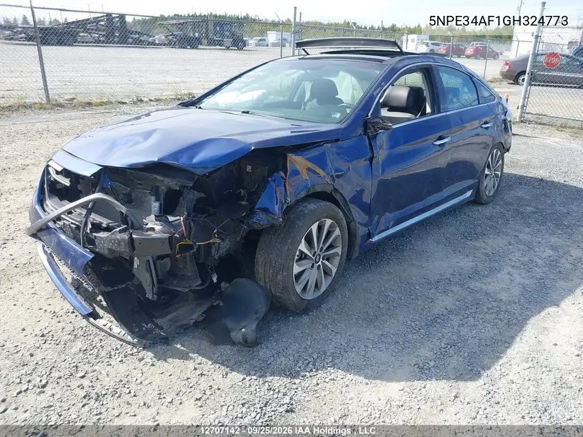 2016 HYUNDAI SONATA VIN 5NPE34AF1GH324773 — фото 2