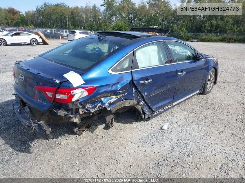 2016 HYUNDAI SONATA VIN 5NPE34AF1GH324773 — фото 4