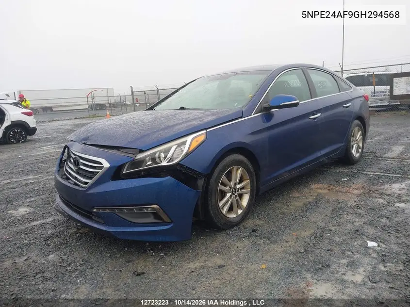 2016 HYUNDAI SONATA VIN 5NPE24AF9GH294568 — фото 2