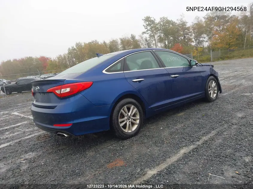 2016 HYUNDAI SONATA VIN 5NPE24AF9GH294568 — фото 4