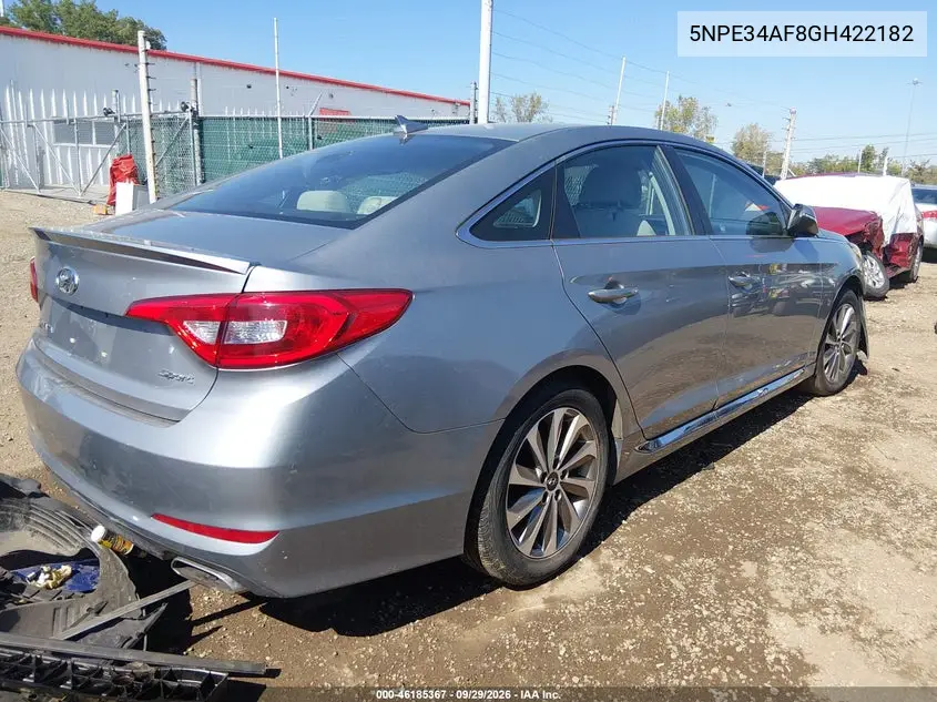 2016 HYUNDAI SONATA VIN 5NPE34AF8GH422182 — фото 4