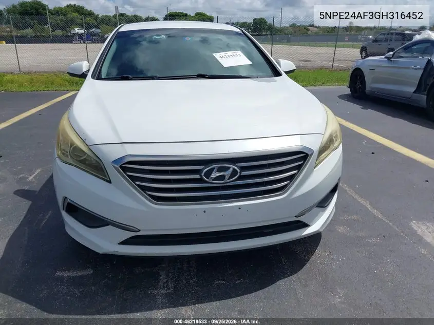 2016 HYUNDAI SONATA VIN 5NPE24AF3GH316452 — фото 12