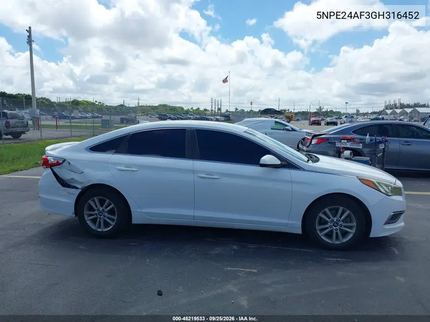 2016 HYUNDAI SONATA VIN 5NPE24AF3GH316452 — фото 13
