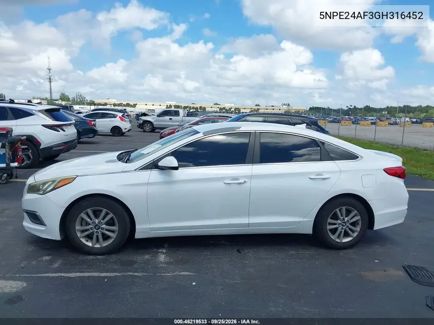 2016 HYUNDAI SONATA VIN 5NPE24AF3GH316452 — фото 14