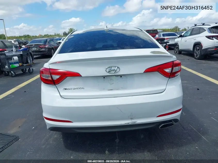 2016 HYUNDAI SONATA VIN 5NPE24AF3GH316452 — фото 16