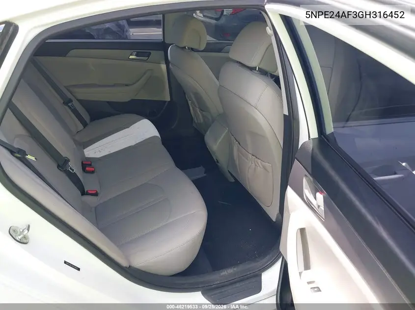 2016 HYUNDAI SONATA VIN 5NPE24AF3GH316452 — фото 8
