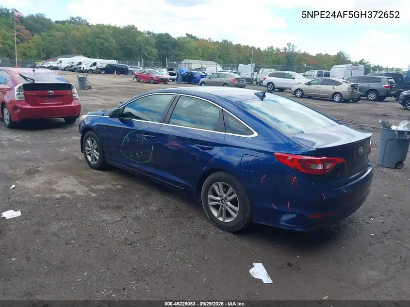 2016 HYUNDAI SONATA VIN 5NPE24AF5GH372652 — фото 3