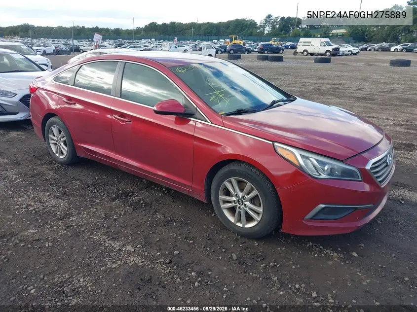 HYUNDAI SONATA 2016, VIN 5NPE24AF0GH275889