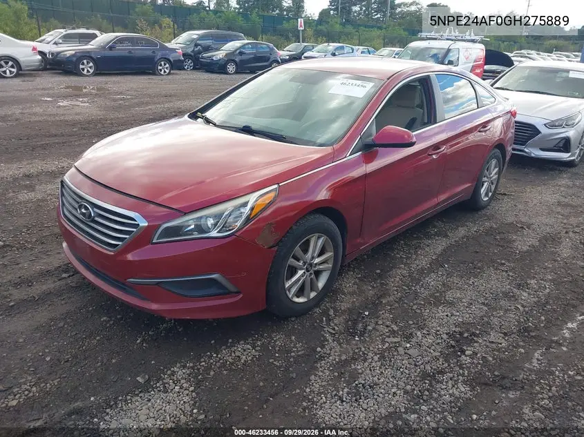 2016 HYUNDAI SONATA VIN 5NPE24AF0GH275889 — фото 2