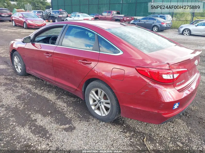 2016 HYUNDAI SONATA VIN 5NPE24AF0GH275889 — фото 3