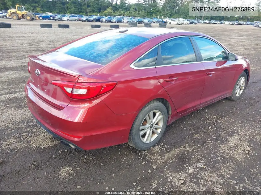 2016 HYUNDAI SONATA VIN 5NPE24AF0GH275889 — фото 4
