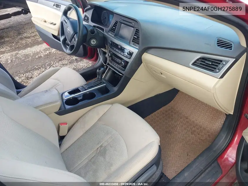 2016 HYUNDAI SONATA VIN 5NPE24AF0GH275889 — фото 5