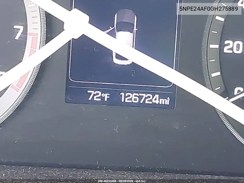 2016 HYUNDAI SONATA VIN 5NPE24AF0GH275889 — фото 7