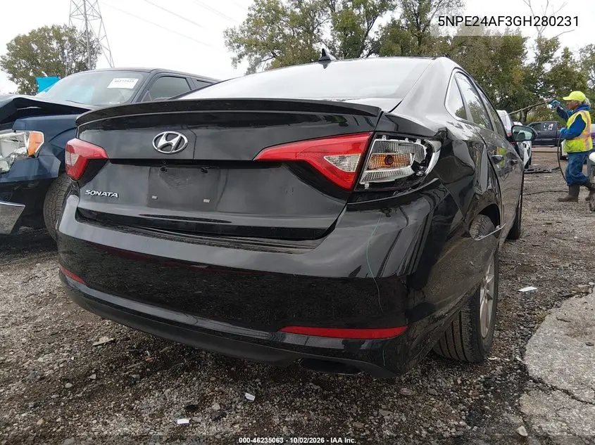 2016 HYUNDAI SONATA VIN 5NPE24AF3GH280231 — фото 4