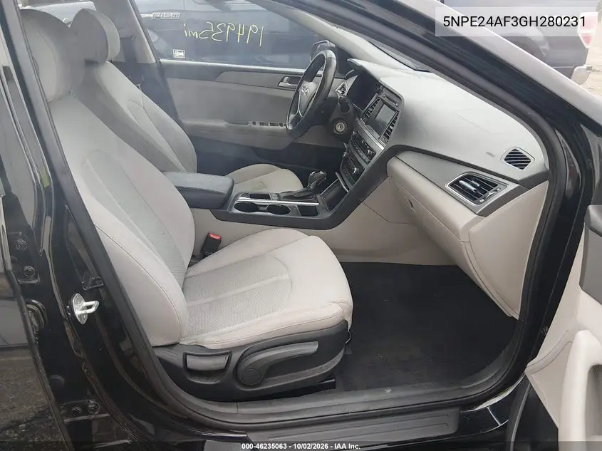 2016 HYUNDAI SONATA VIN 5NPE24AF3GH280231 — фото 5