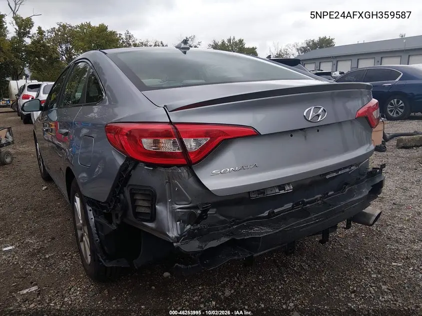 2016 HYUNDAI SONATA VIN 5NPE24AFXGH359587 — фото 3