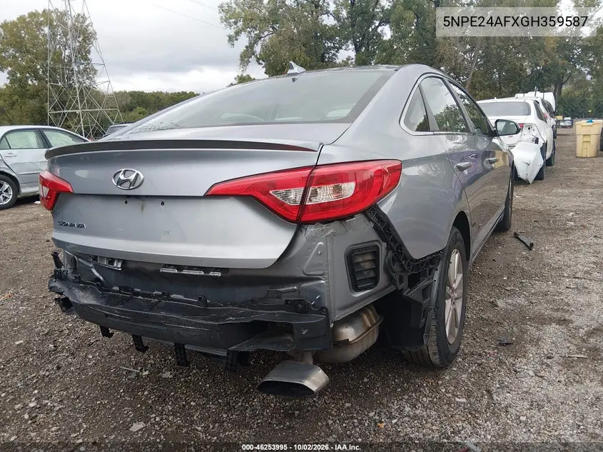2016 HYUNDAI SONATA VIN 5NPE24AFXGH359587 — фото 4