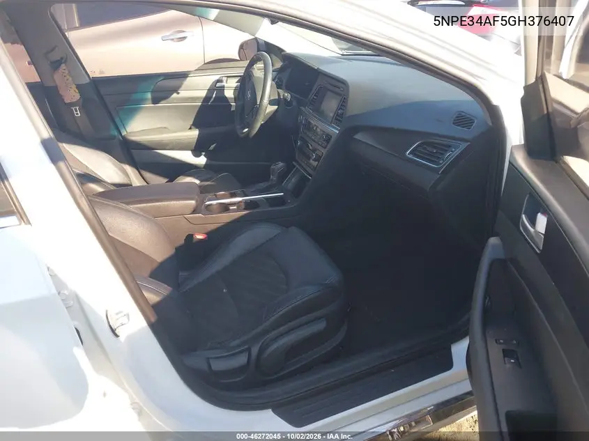 2016 HYUNDAI SONATA VIN 5NPE34AF5GH376407 — фото 5