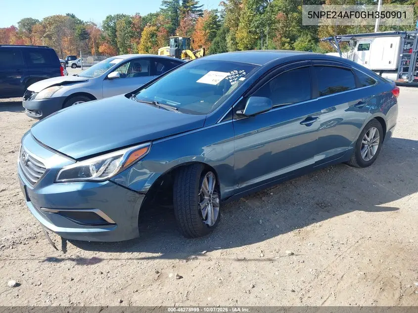 2016 HYUNDAI SONATA VIN 5NPE24AF0GH350901 — фото 2