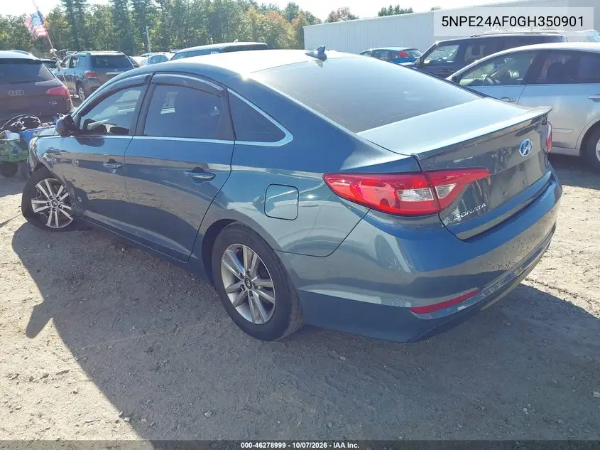 2016 HYUNDAI SONATA VIN 5NPE24AF0GH350901 — фото 3
