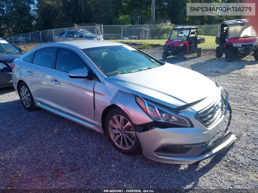 HYUNDAI SONATA 2016, VIN 5NPE34AF9GH336279